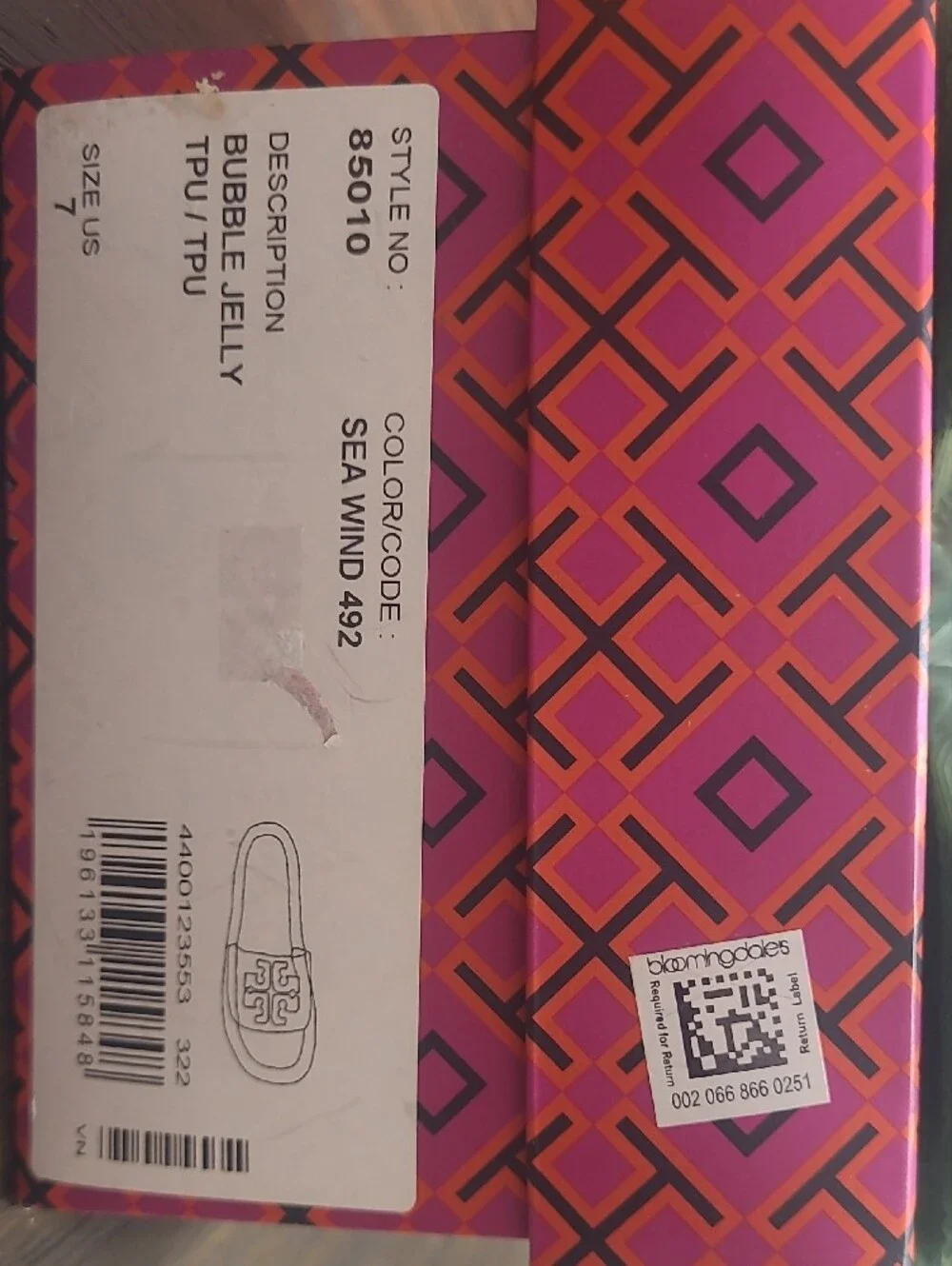 Tory Burch Mint Green Logo Slide Sandals